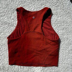 Lululemon Wunder Train Racerback Tank Top Medium Support Terra Orange Size 4
